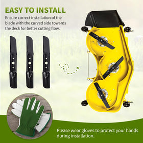 Fourtry blade edge with powder-coated finish signaling durability