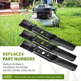 Fourtry 942-05052A blade mounted on G8200 mower deck