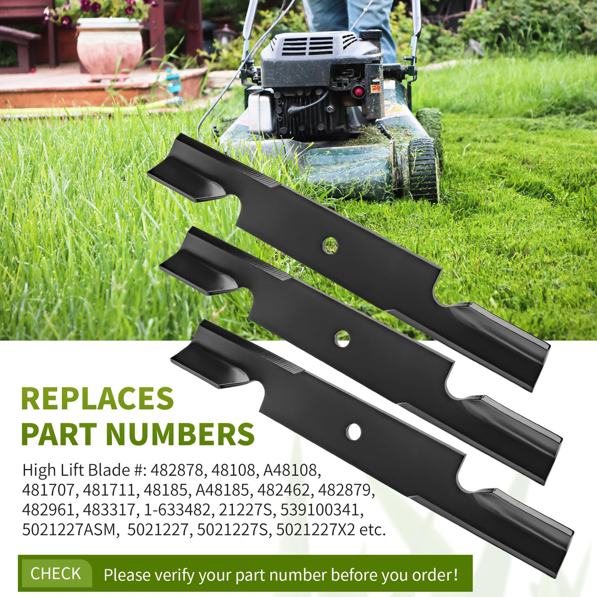 Fourtry airflow boosting high lift blade enhances grass pickup