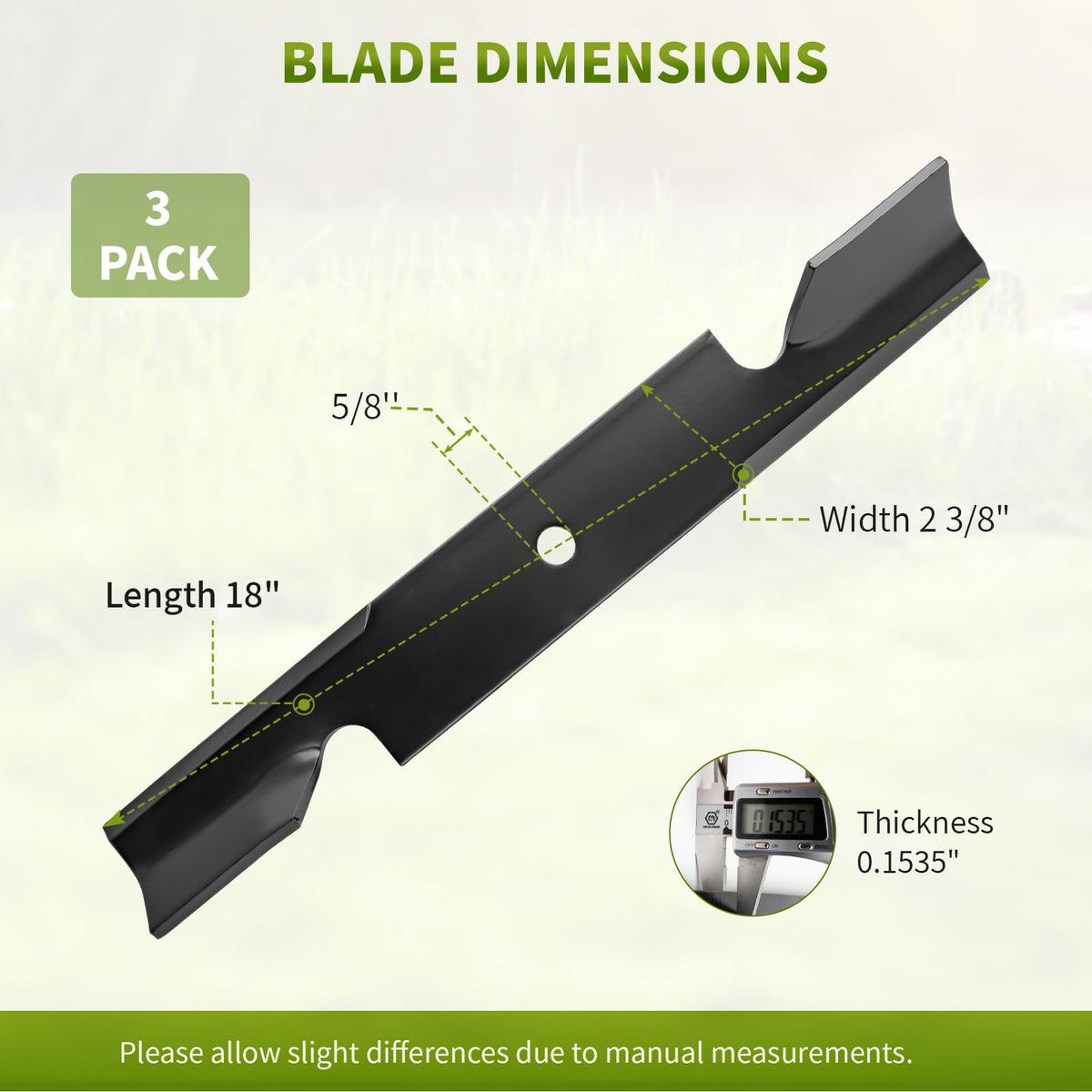 Fourtry blade compatibility for 36 inch and 52 inch decks across multiple brands