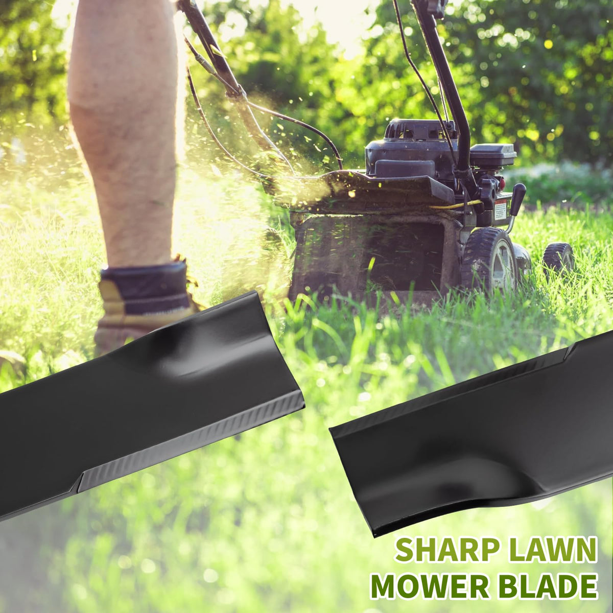 Fourtry blades deliver clean, even cuts for improved mowing results.