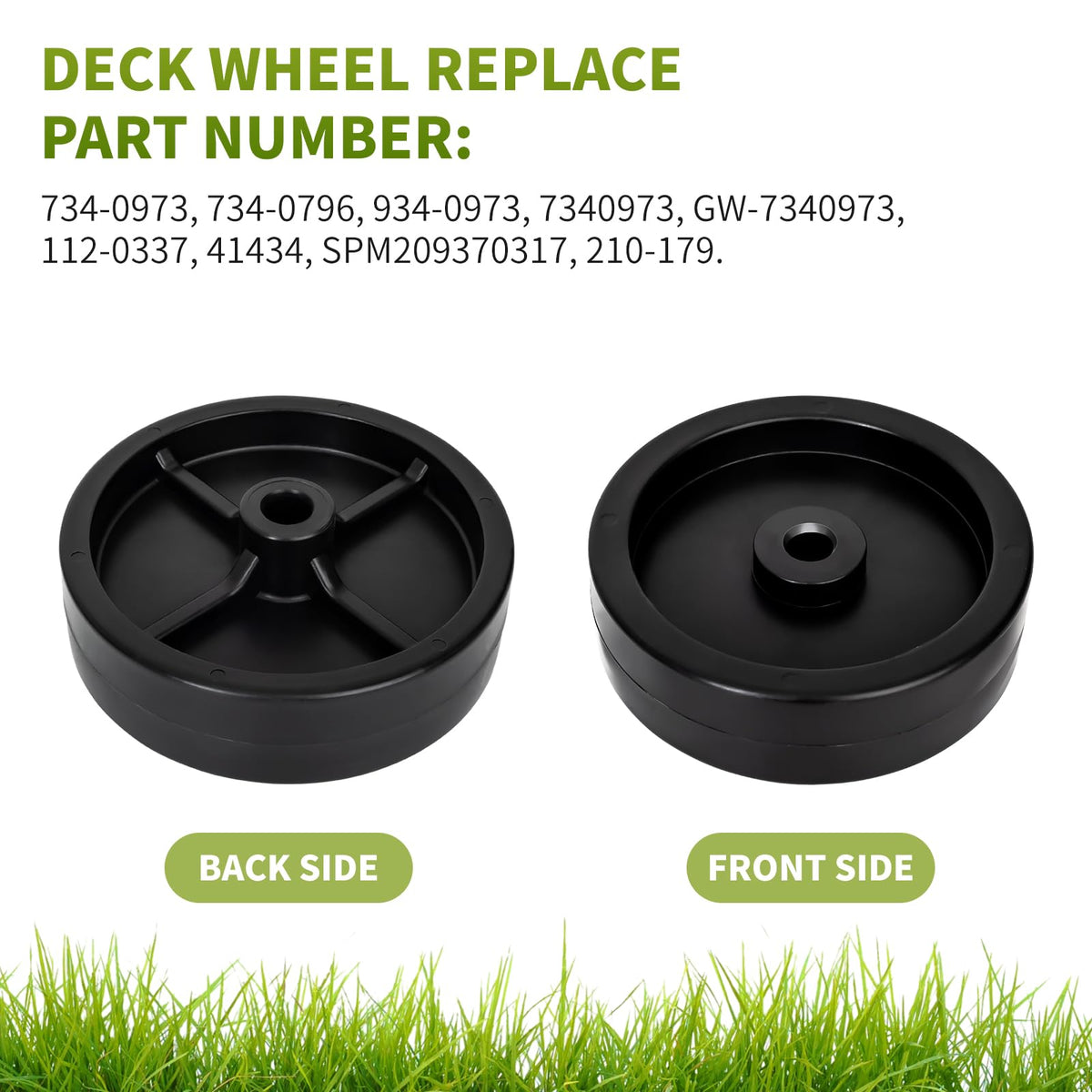 Fourtry Craftsman T240 deck wheel eases installation and reduces scalping