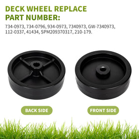 Fourtry Craftsman T240 deck wheel eases installation and reduces scalping