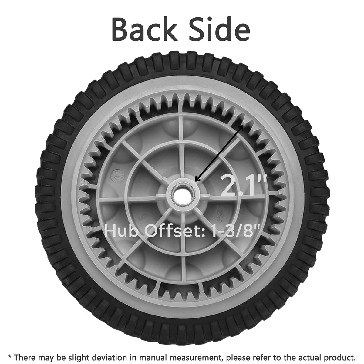 Fourtry replacement wheel with hub and bore details for installation.