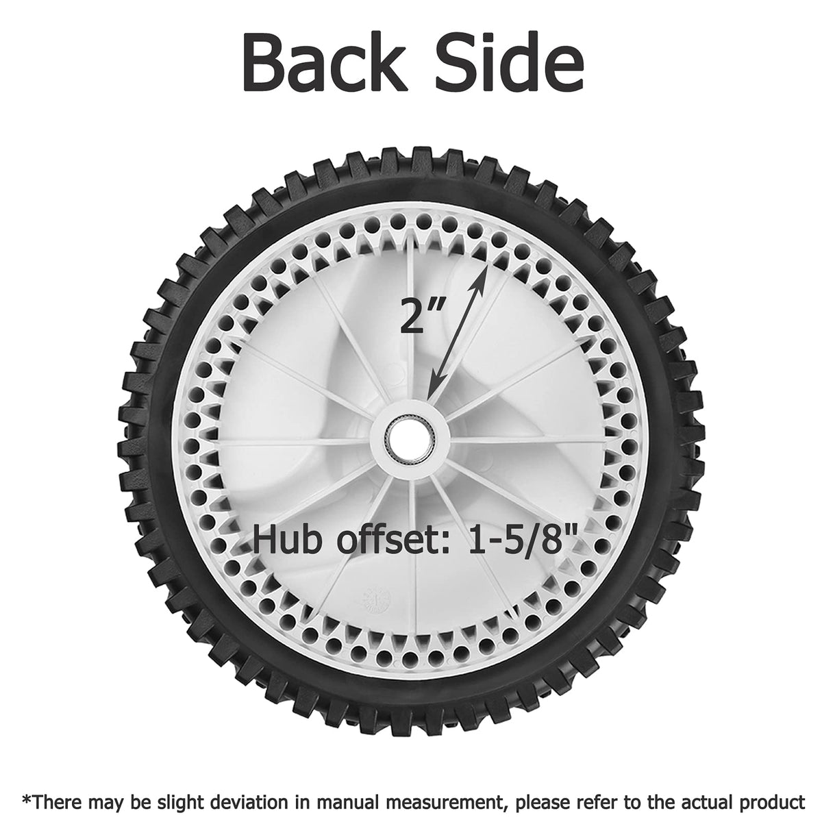 Easy installation with a wrench makes wheel replacement quick for Fourtry wheels.