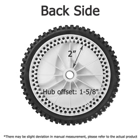 Easy installation with a wrench makes wheel replacement quick for Fourtry wheels.
