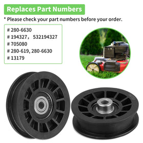 Fourtry Craftsman 42-54 deck idler maintains belt alignment during mowing.
