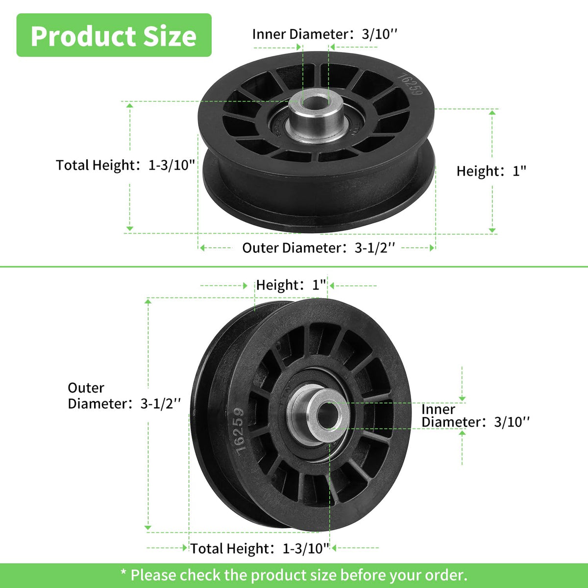 Fourtry idler pulley for Husqvarna 2042 LS maintains reliable belt alignment.