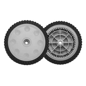 Fourtry front drive wheel for Troy-Bilt 734-04018C with 8x2 inch tread for traction.