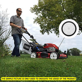 Fourtry front wheel installed on a Toro mower demonstrating fit