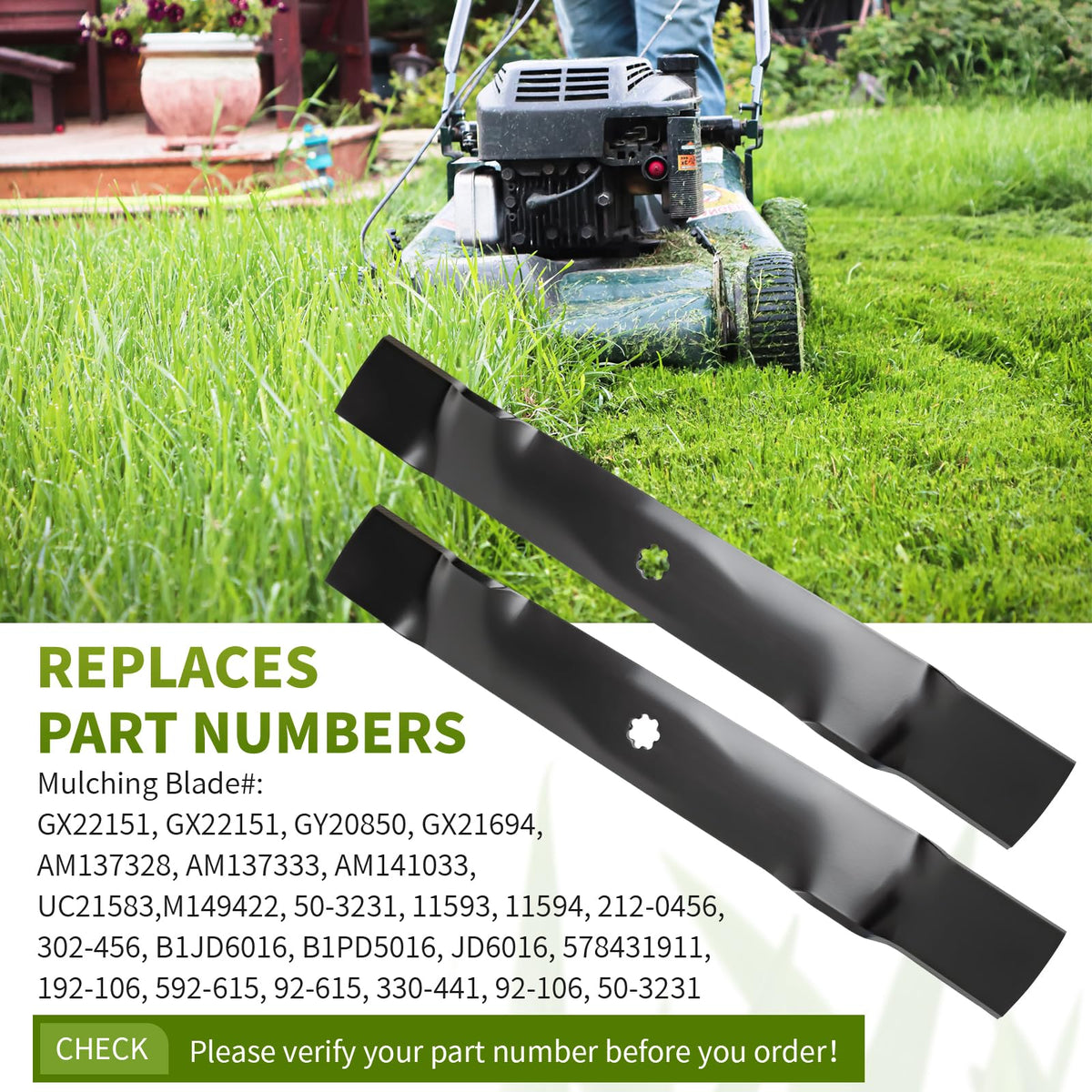 Fourtry GY20850 mulching blade delivers clean, even clippings