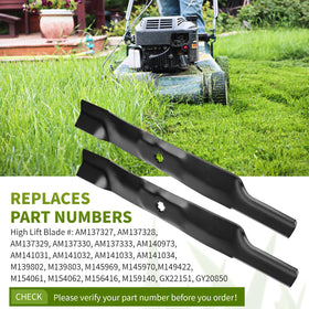 Fourtry high lift blade with cutting angle design enhances cutting performance in tall grass.