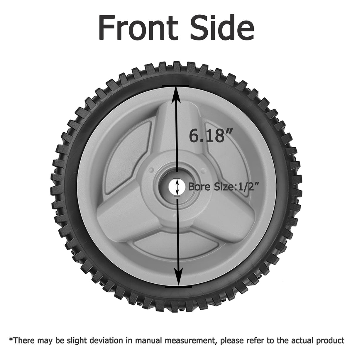 Fourtry front wheel replacement for HU700F enhances cutting efficiency and maneuverability.