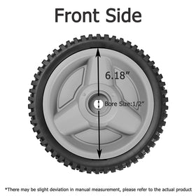 Fourtry front wheel replacement for HU700F enhances cutting efficiency and maneuverability.