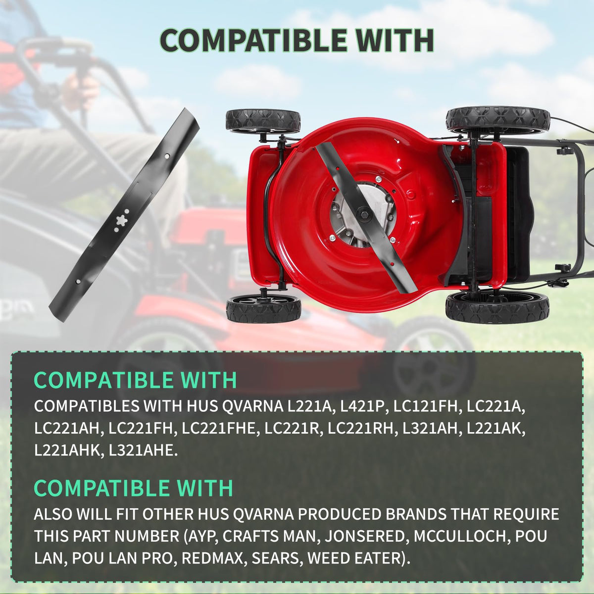 Fourtry compatibility chart shows Husqvarna and Poulan coverage.
