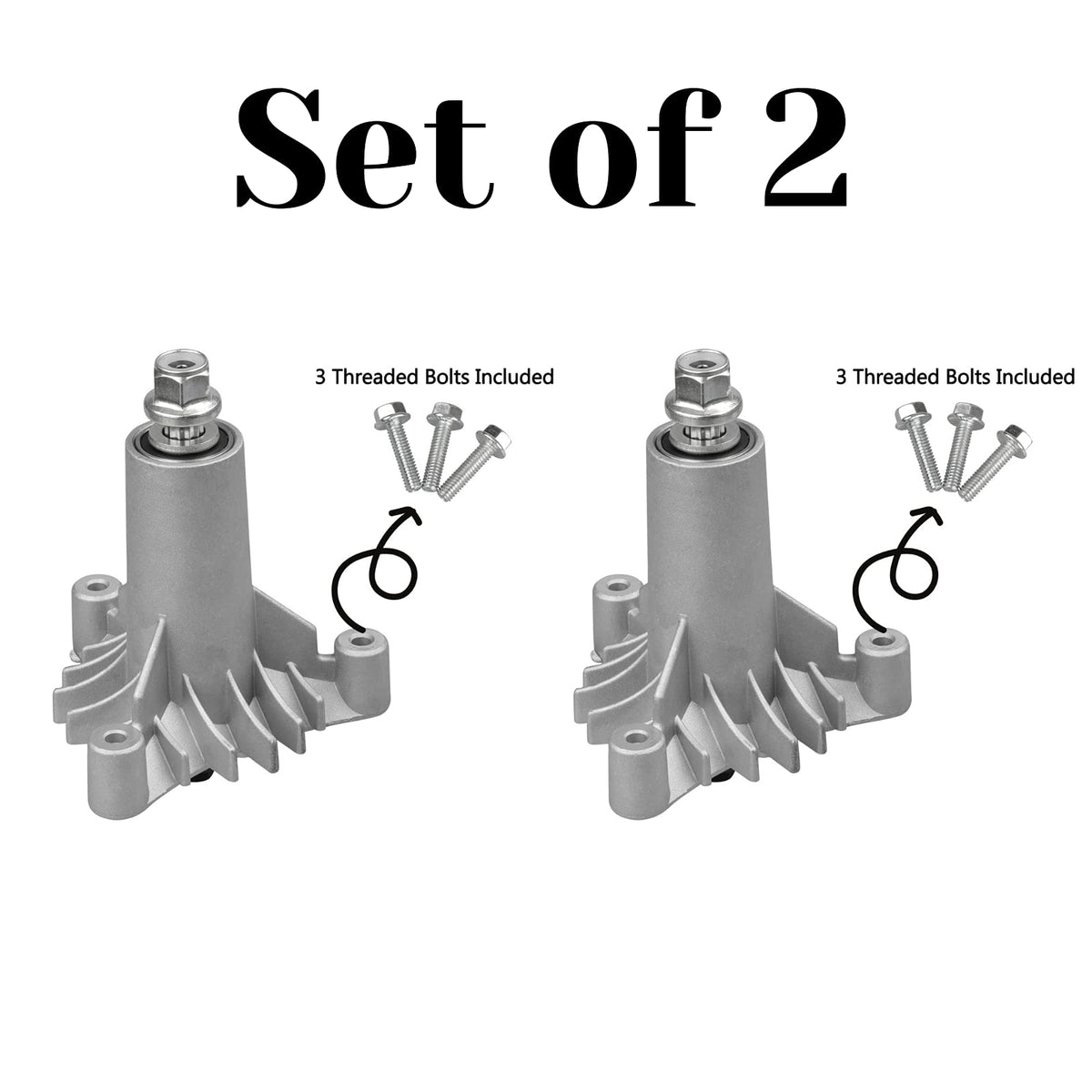 Fourtry OEM replacement spindle assembly for Sears Craftsman and similar brands