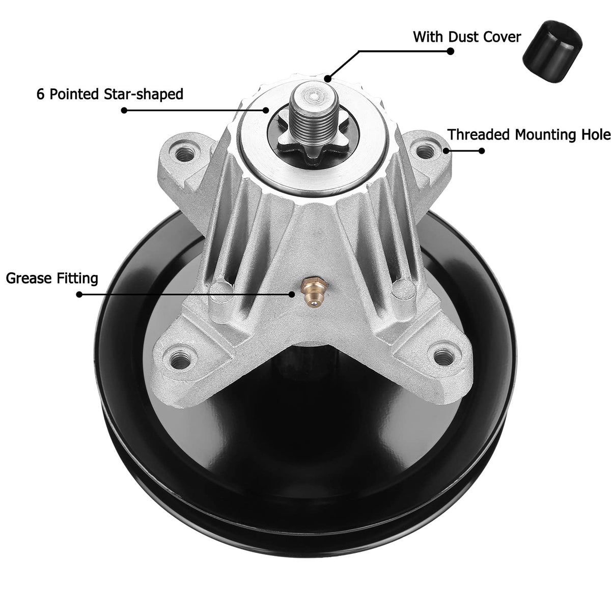 Fourtry pre greased spindle assembly ready for immediate setup and ongoing maintenance.