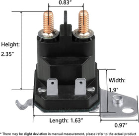 Fourtry 725-06153A solenoid shown for XT2 lawn mower mounting.