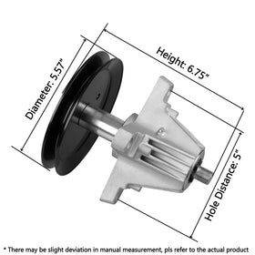 Fourtry spindle assembly with mounting hardware for easy installation.
