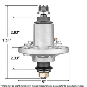Fourtry spindle assembly for Deere LA115 mower with easy swap design.