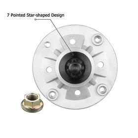 Fourtry spindle assembly for John Deere L110, greasable design extends maintenance intervals.