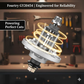 Fourtry spindle assembly mounting bolts enable secure, fast installation.