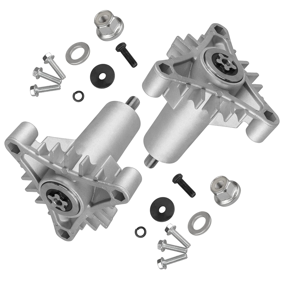 Fourtry spindles for 42 inch deck mower pair ready for installation