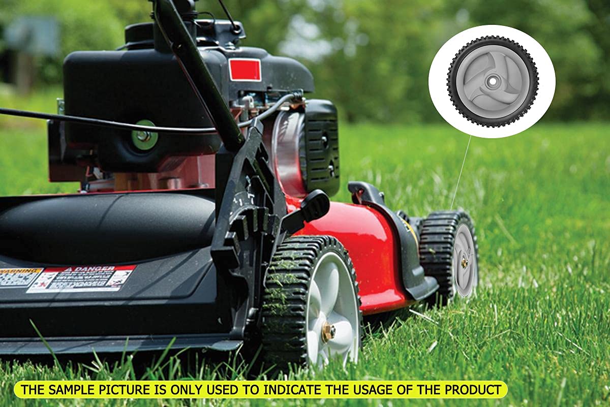 Fourtry front wheels enhance mowing control and traction.