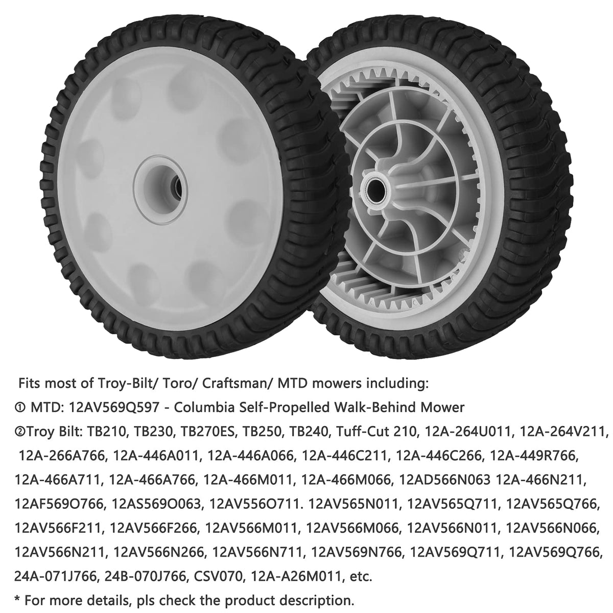 Robust tread design supports reliable mowing on uneven terrain.
