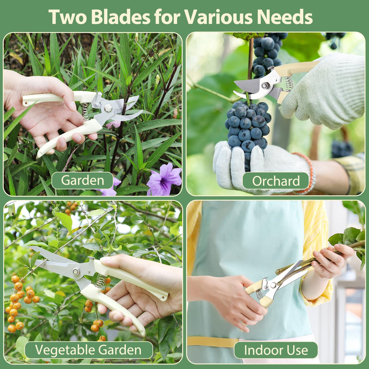 FOVCENT pruning shears 4-pack for versatile gardening tasks
