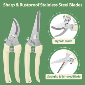 FOVCENT pruning shears ergonomic handle with matte grip for comfortable pruning