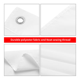 FOVLWYT Sarah Scott flag care guide image, machine washable for easy maintenance.