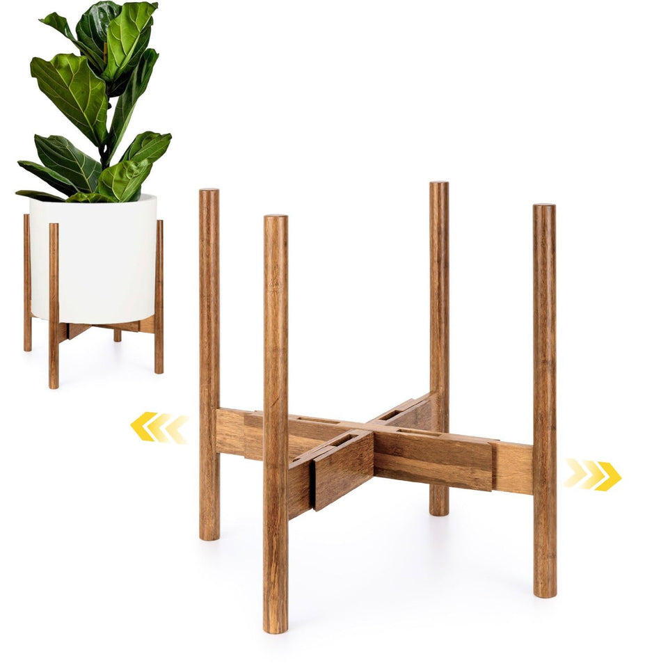 Fox & Fern plant stand assembly demonstrates quick plug-in setup.