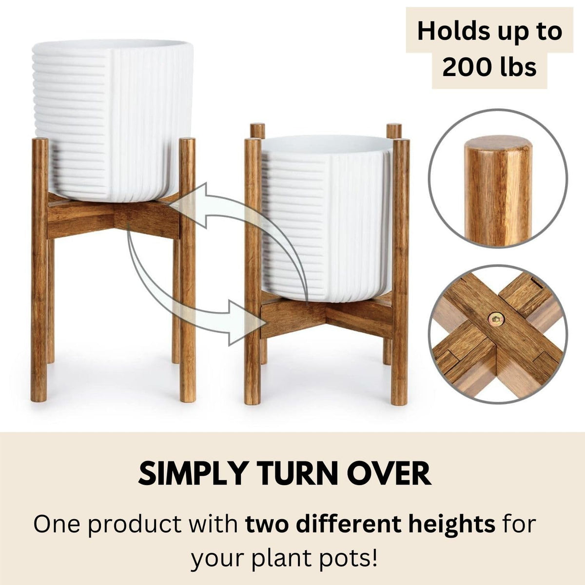 Fox & Fern bamboo pattern adds warm mid-century flair.