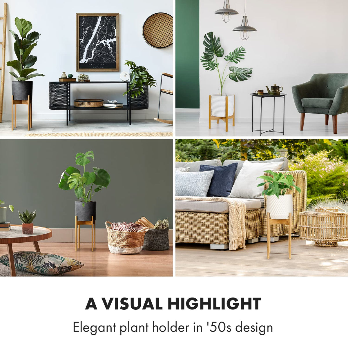 Fox & Fern mid-century style base suits modern interiors.