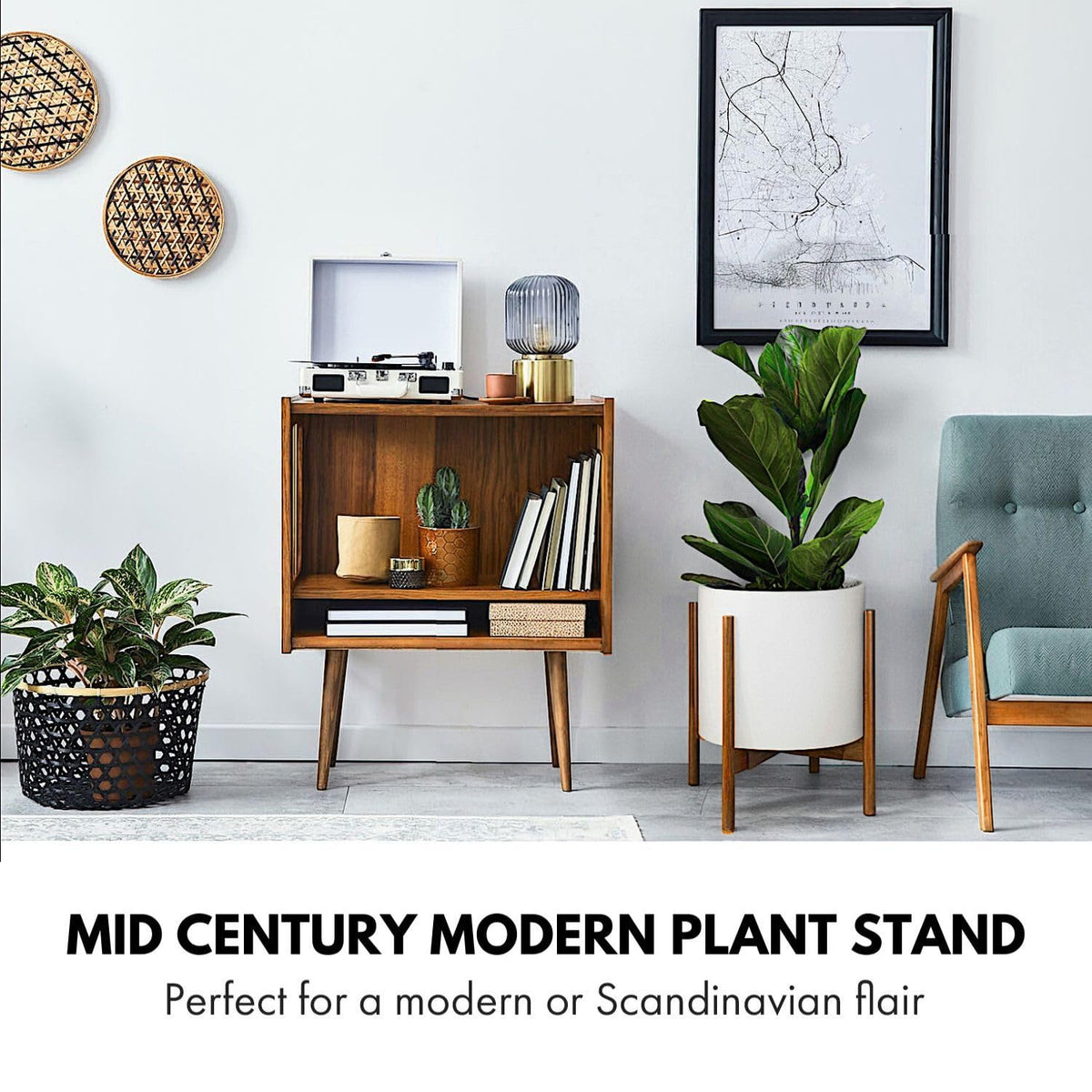 Fox & Fern large plant stand plug-in design shown in action for fast setup.
