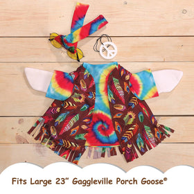 Fox Valley Traders Gaggleville Hippie Goose Outfit fringe vest adds carefree flair