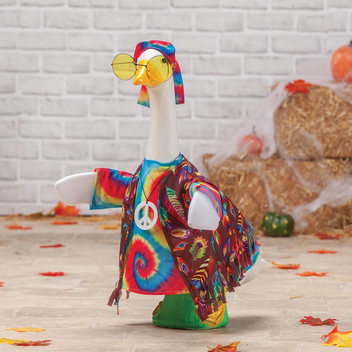 Fox Valley Traders Gaggleville Hippie Goose Outfit indoor or protected outdoor use