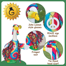 Fox Valley Traders Gaggleville Hippie Goose Outfit round glasses complete the look