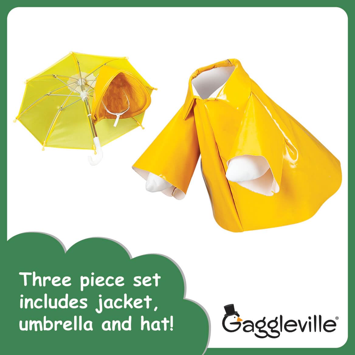Fox Valley Traders Gaggleville raincoat goose outfit easy spot-cleaning.