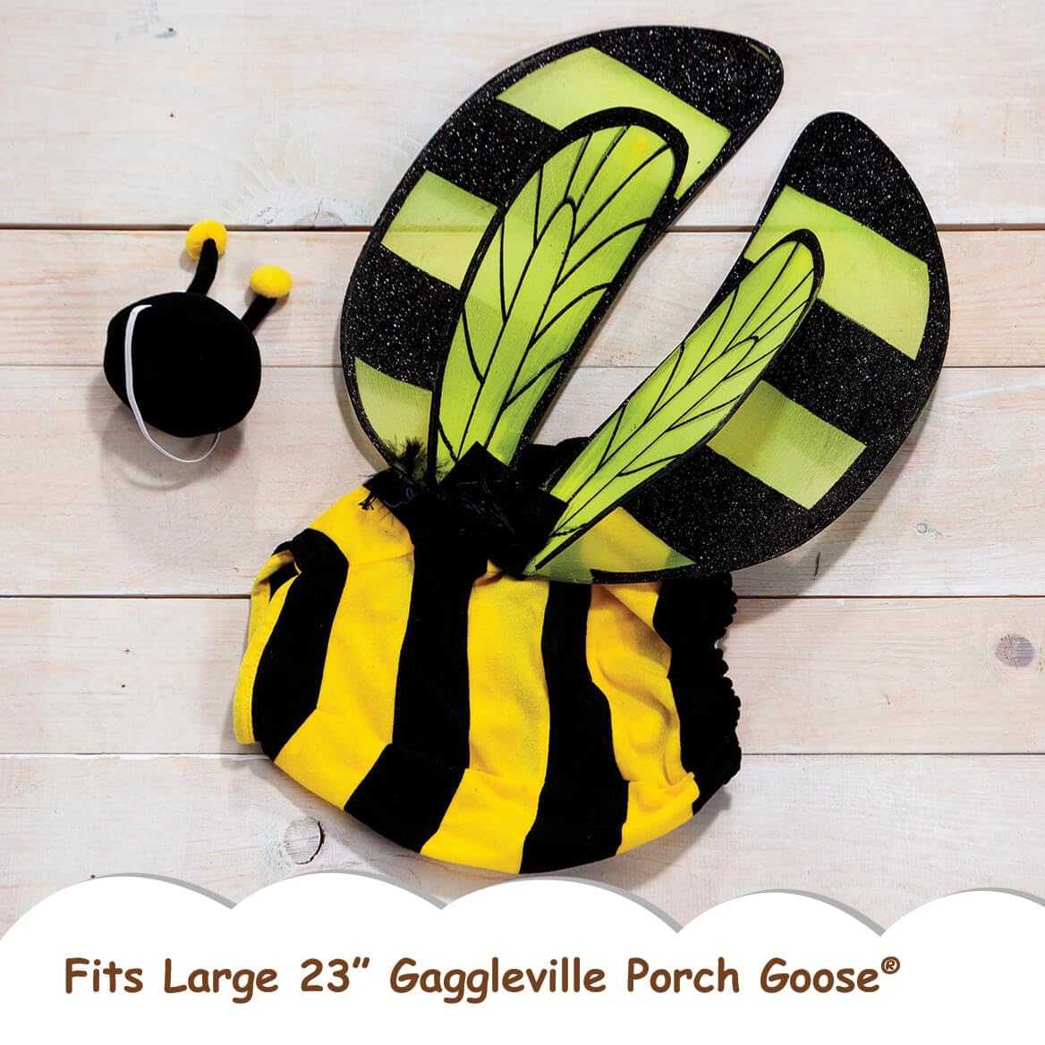 Fox Valley Traders Goose Costume Wings with metal supports for durable pose