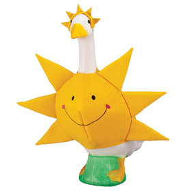 Fox Valley Traders Sun Goose Outfit on 23-inch statue with bright face for garden cheer