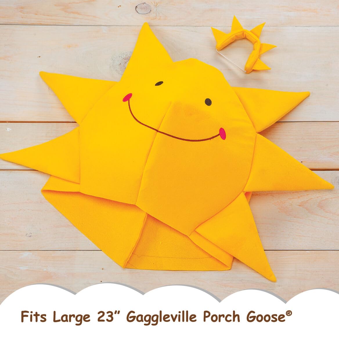 Fox Valley Traders Sun Goose Outfit Yellow fabric boosts outdoor whimsy