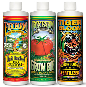 foxfarm big bloom bottle closeup: supports flowering and fruit development for vibrant plants.