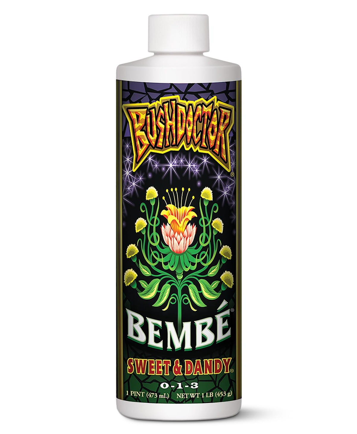 FoxFarm Bembé Sweet & Dandy bottle showcases a premium liquid fertilizer for flavorful harvests.