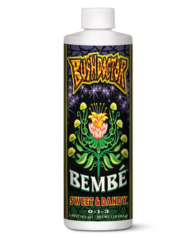 FoxFarm Bembé Sweet & Dandy bottle showcases a premium liquid fertilizer for flavorful harvests.