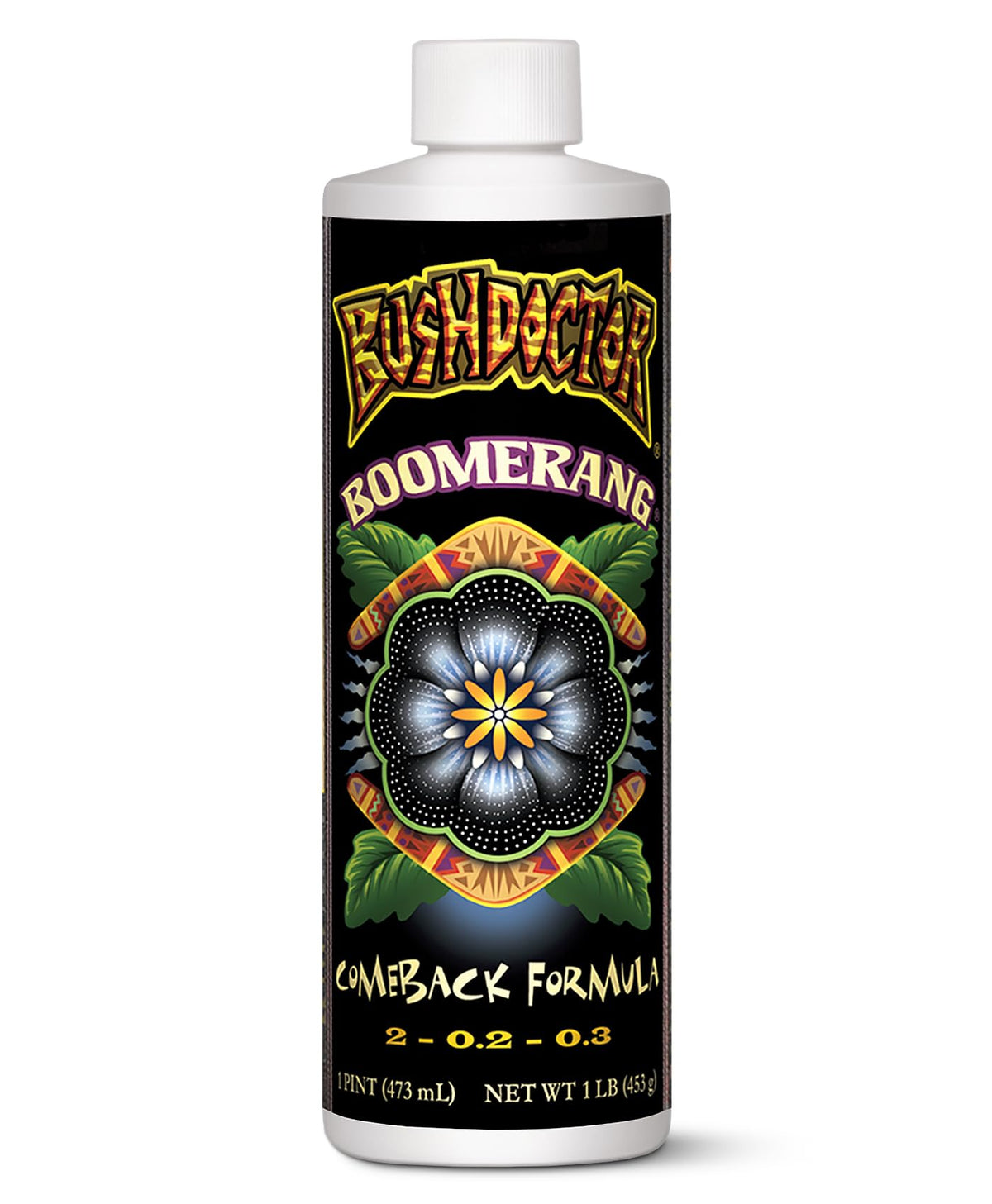 FoxFarm Bush Doctor Boomerang bottle close-up ready-to-use root recovery.