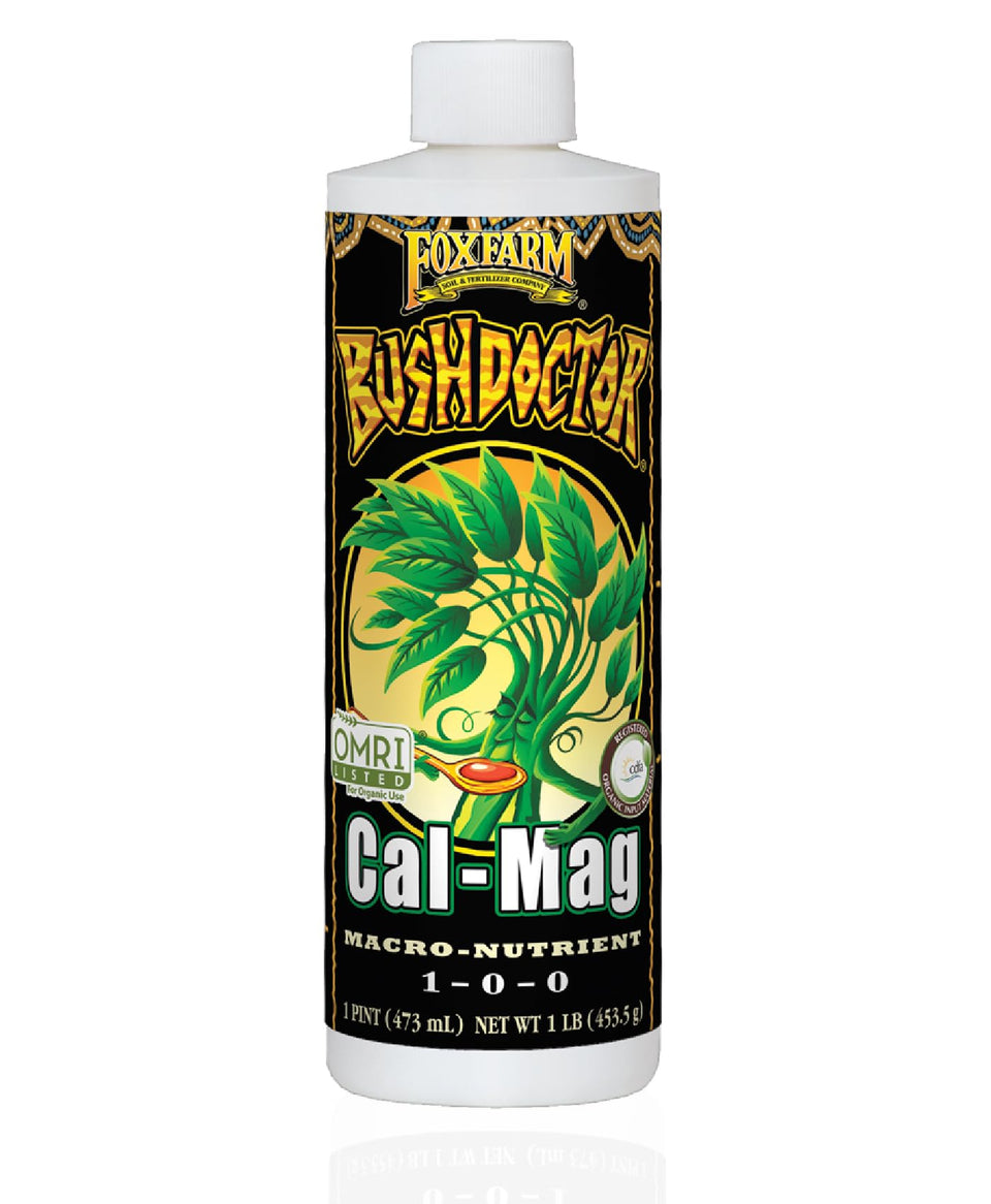 FoxFarm Bush Doctor Cal Mag bottle ready for organic plant nutrition