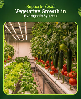 User adds FoxFarm Grow Big drops into reservoir for quick nutrient uptake