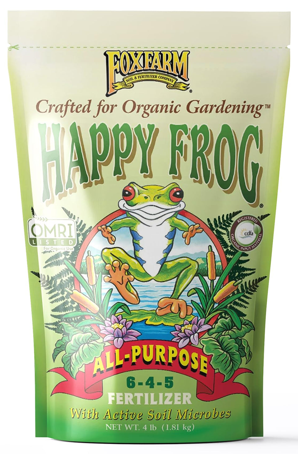 FoxFarm Happy Frog fertilizer granules nourish roots for steady blooms and healthy soil.